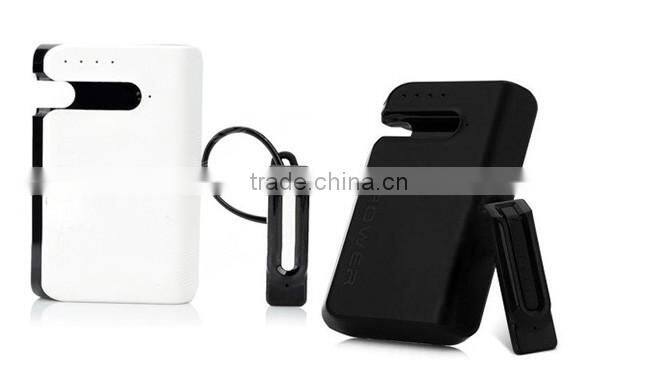New Functional Product portable 7800mAh power bank with bluetooth headset