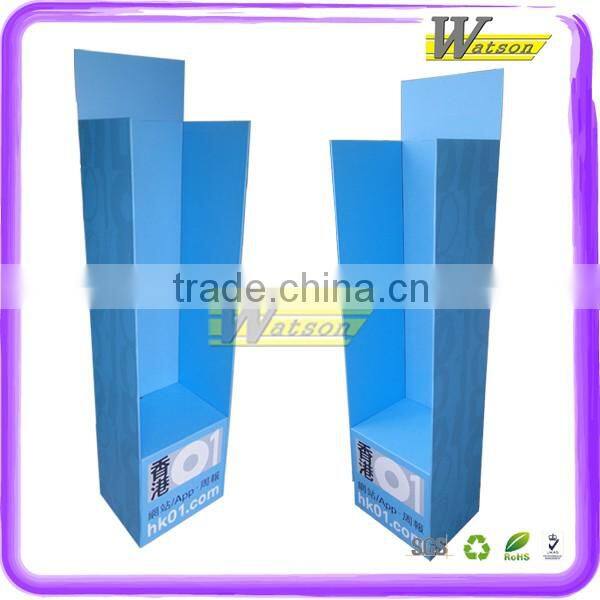 Advertising magazine custom full color cardboard floor display stands