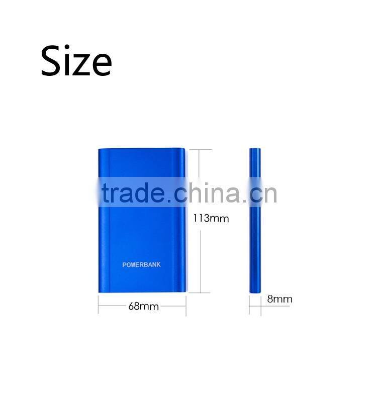 Hot new products for 2016 gift portable power bank ultra thin metal power bank for mobile phone