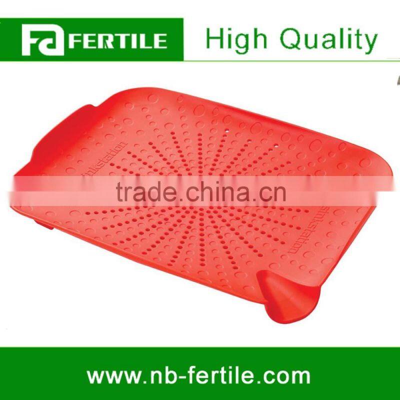 WFZ123573 Sinkstation Flat Colander Rose Color Plastic Kitchen Sink Strainer