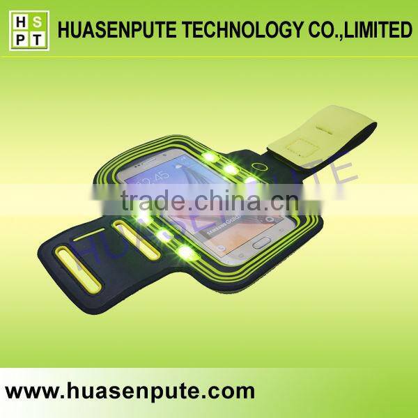 Promotional 5 Inch LED Adjustable Waterproof Neoprene Outdoor Sports Armband For iphone 6