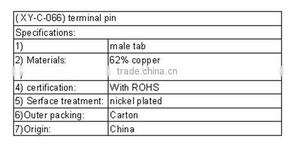 ( XY-C-066) wire terminal with UL certification