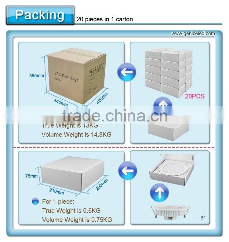 AC100-240V lifud isolated driver led downlight 4'' 8w