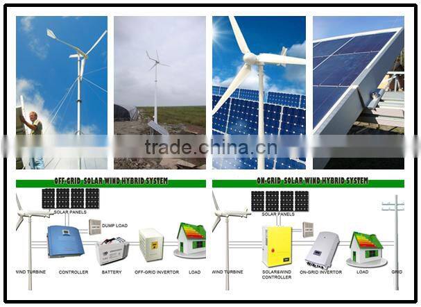Residential wind generator 1kw micro wind turbine small wind turbine 24v off grid system kit