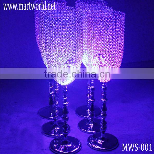 Wholesale high quality metal&crystal wedding pillar wedding walkway stand wedding column for party wedding decoration(MWS-001)