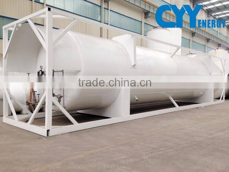 50m3 Liquid Oxygen Nitrogen Argon CO2 LNG LPG Horizontal Cryogenic Storage Tank with ASME/ISO/GB