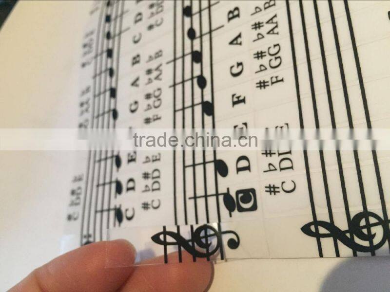 Custom Transparent Sticker,Piano Keyboard Keymap Notemap Removable Vinyl Stickers