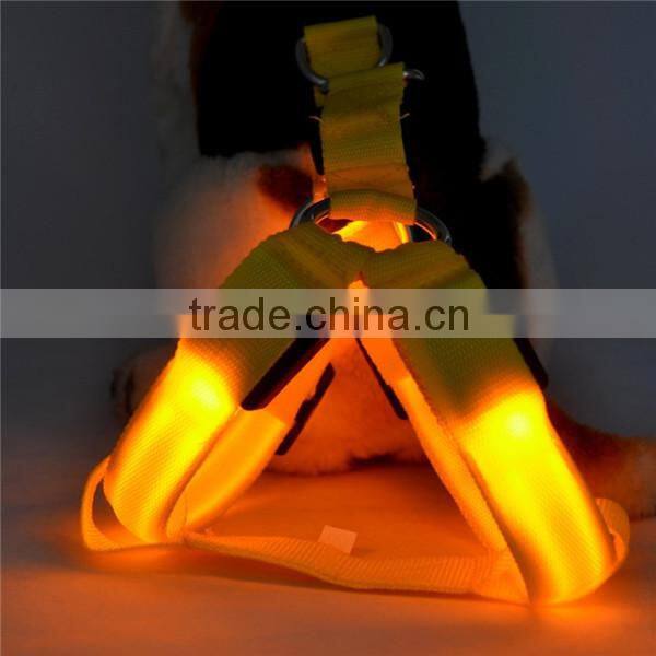 Flashing pets chest strap pet dog strap