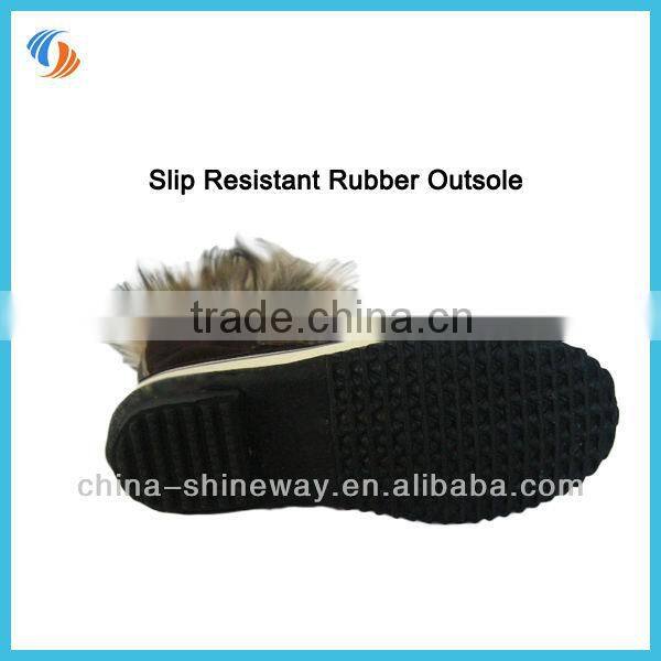 2014 woman leather snow boots