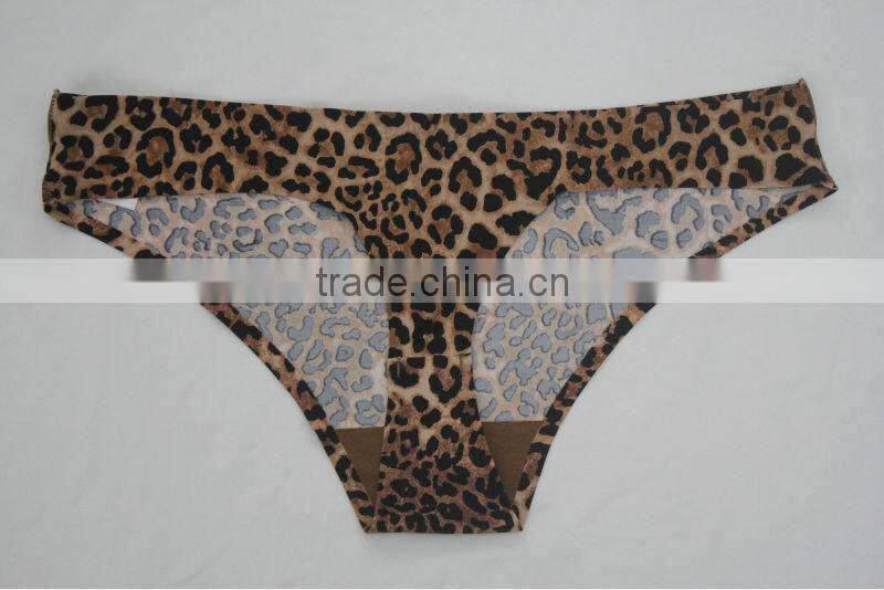 2014 Seamless Bonded Leopard Printoung Models G String Panty