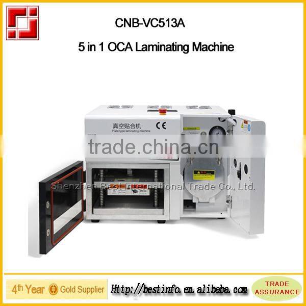 2016 High Efficiency 5 in 1 vacuum laminator phone repair machine with small bubble remover