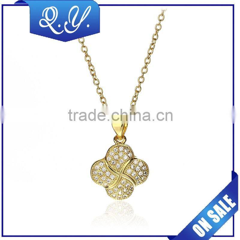 Hot selling fashion zircon diamond pendant necklace crown chain necklace jewelry