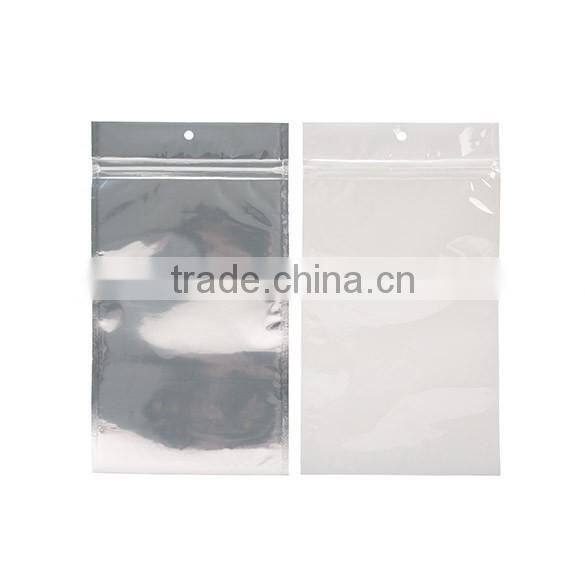 die cut handle gold plastic zipper bag for garment packing