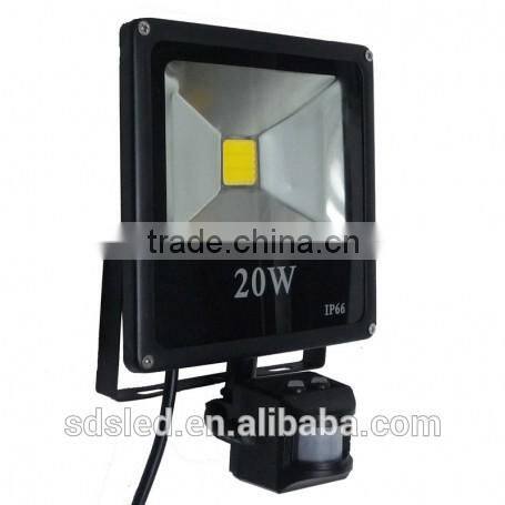LED 20W IP65 Integrated Natural White Black PIR Outdoor Led Flood Light