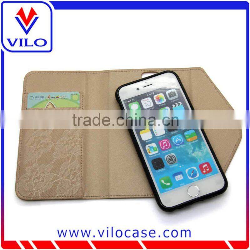 Luxury high quality wallet leather case for iphone 6s