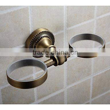 Antique Brass Wall-mounted Bathroom Double Toothbrush Holder BA2008