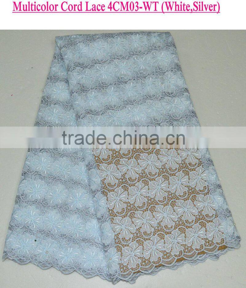 Fashion Pretty European Heavy cord flower lace beaded lace swiss chemical lace