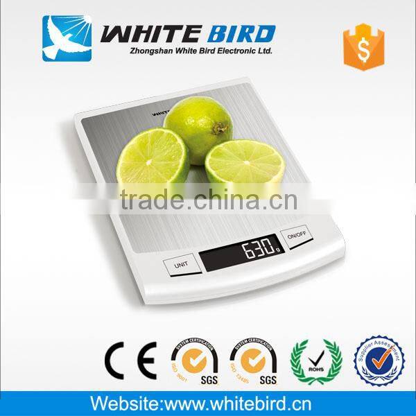 Stainless steel plate electronic digital kitchen scale 5kg