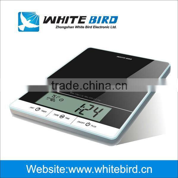 Large LCD display electronic digital glass kitchen scale 10kg