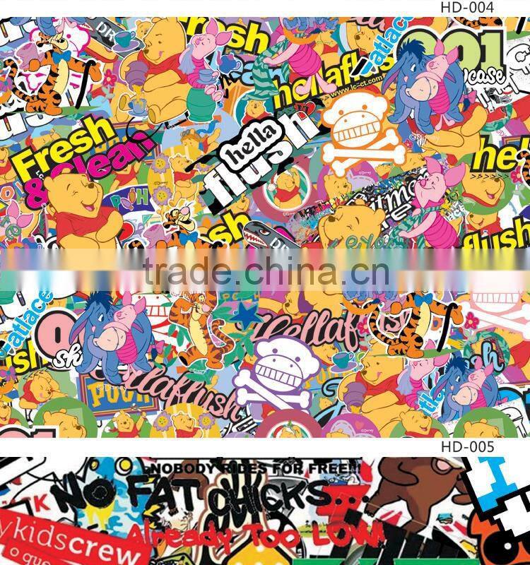 HD-003 High Quality 5x98FT Car Wrapping Film Sticker Bomb