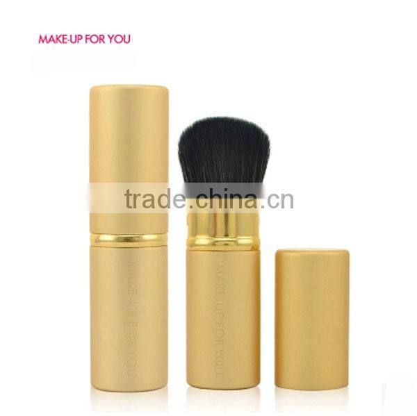 Gold kabuki makeup brush retractable face brush