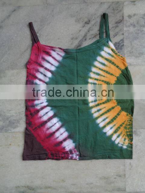 hand printed ladies t-shirts for summer from india tie dye model