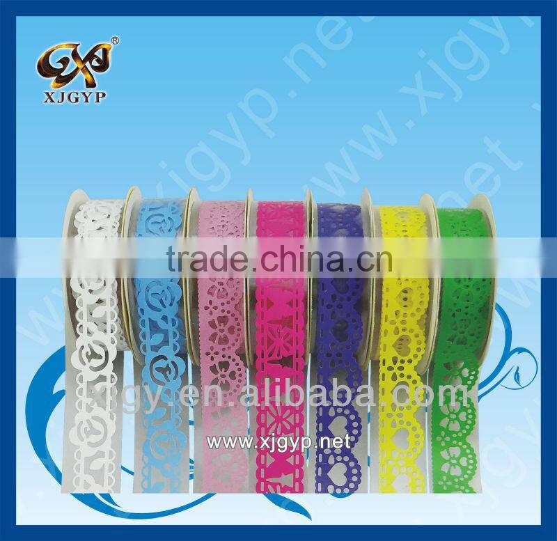 DIY Custom Colorful Adhesive Tape PU leather Lace Tape