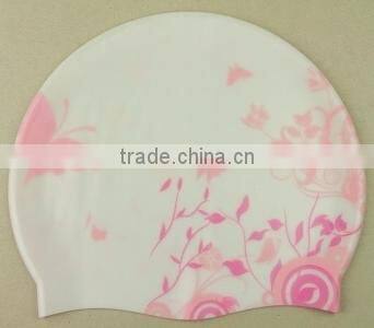 High quality eco-friendly printing silicone swim cap