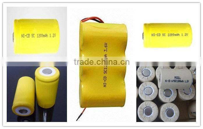 High capacity Nicd sub c 1.2v battery 2200mah nicd battery at