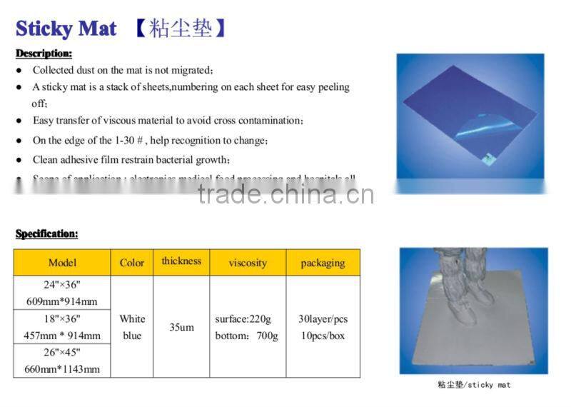 Dust free Cleanroom Sticky Mat