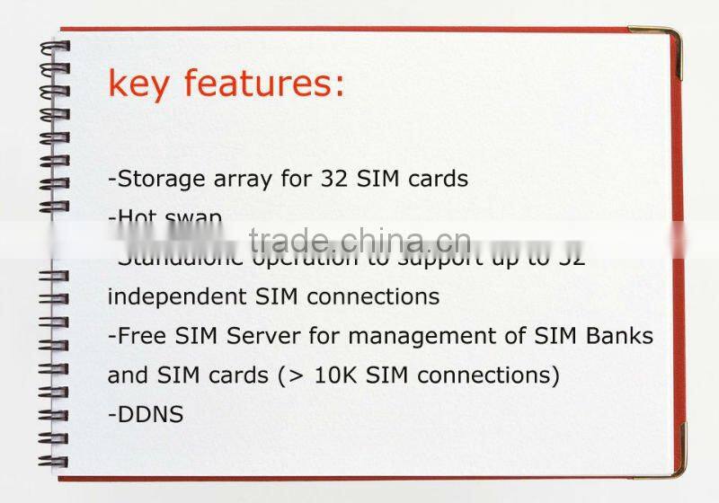 One year warranty 32 ports sim bank server
