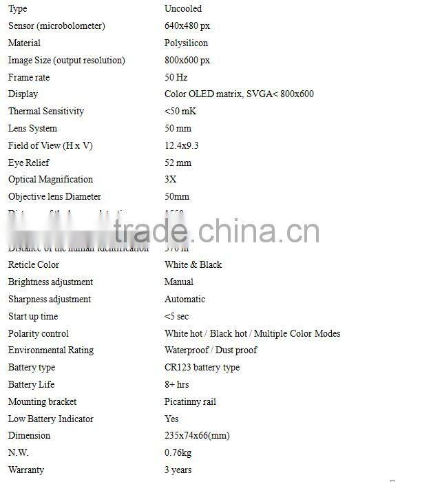 Thermal Image RIflescope With Water Resistance