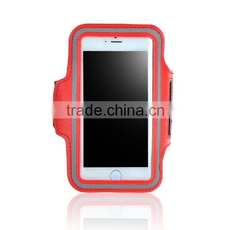 Running armband case for iphone 6 plus, adjustable sport armband smartphone case with PVC window