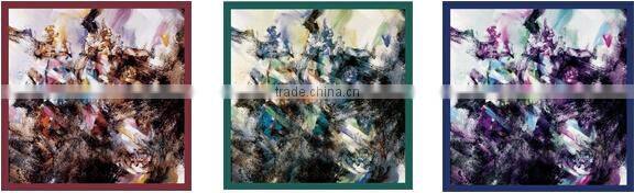 Customize 100%silk scarves with beautiful abstract printing