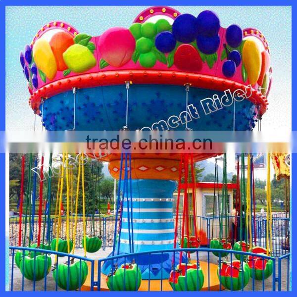 Amusement park ride watermelon flying chair