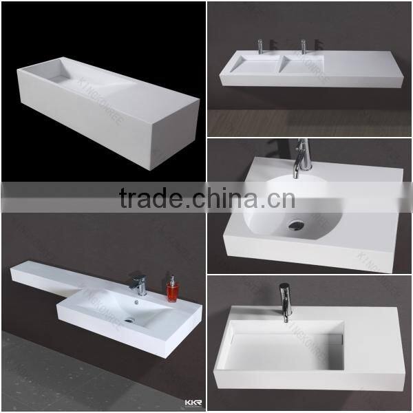 acrylic solid surface Bathroom table top Round Wash Basin Type