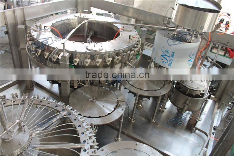 DCGF40-40-12 PLC control PET bottled carbonated beverage filling machine with ring cylinder