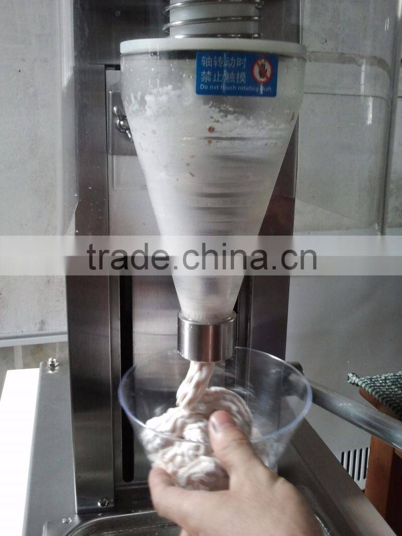 2016 all stainless steel standing style real fruit and nut ice cream mixer 178