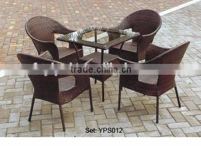 aluminum furniture for high tea patio elegant leisure rattan wicker chairs table garden set