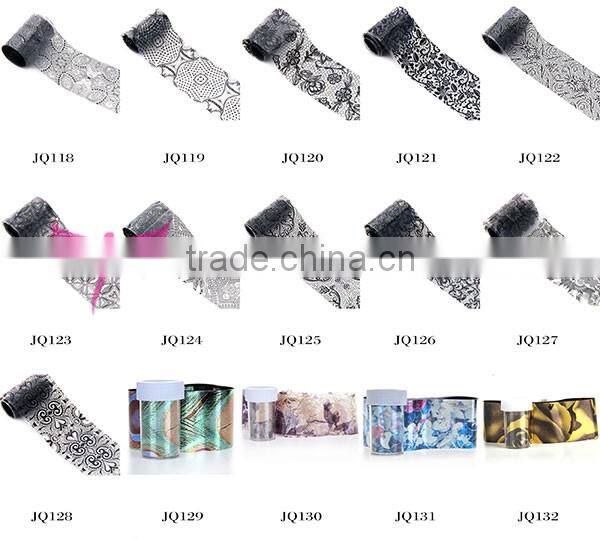 New fashion nail art color transfer foil with 200+ colors design