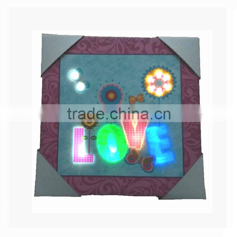 wall art with lights for home decor