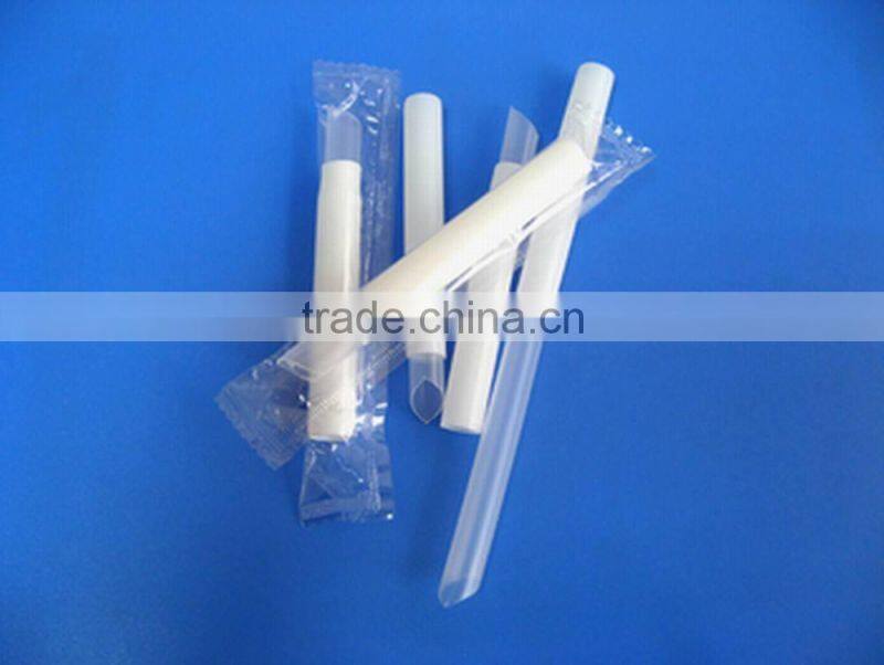 individual packed white color plastic telescopic drinking straw
