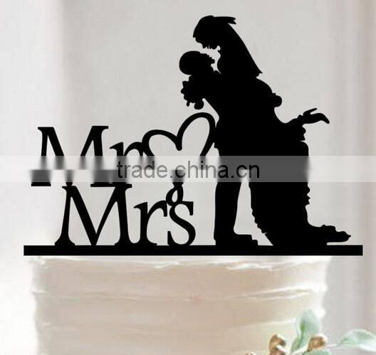 Personalized Funny Mr and Mrs Bride and Groom Anniversary Wedding Cake Topper
