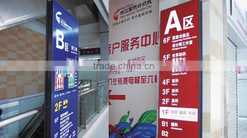 Advertising outdoor pylon sign for gas station