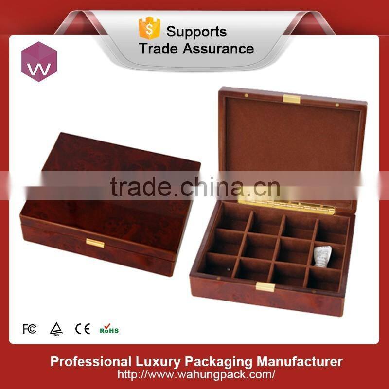 Engraving Logo White Wooden Tea Bags Box For Storage Design With Compartments
