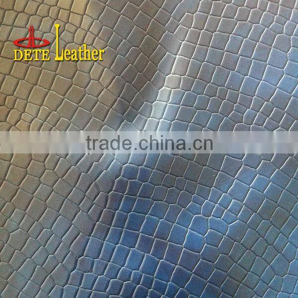 stone emboss artificial leather for shoes leather