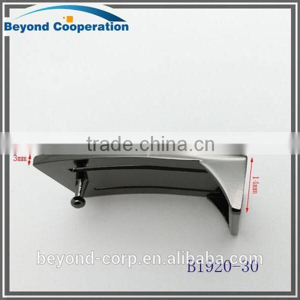 2016 new mould flap plaque buckle shiny gun metal nickel-free coating plain plate buckle