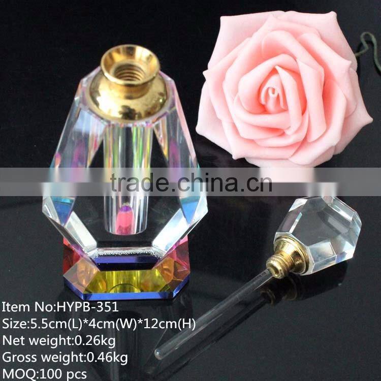 HOT!!! 2016 best selling crystal unique perfume empty bottle