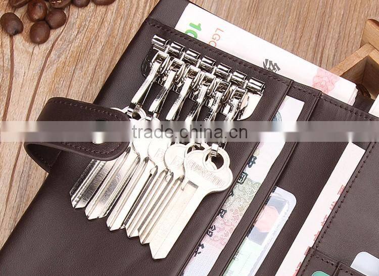 Factory price cow leather card holder wallet