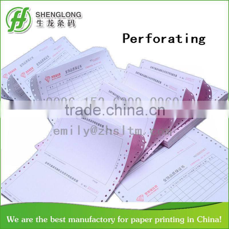 (PHOTO) 4-ply color paper with bar code sales order